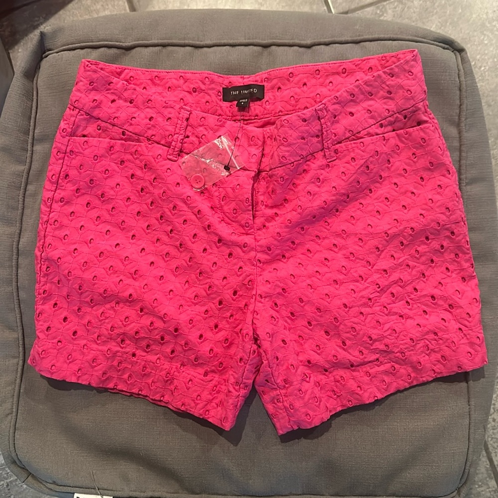 Brand new. Hot pink. Limited shorts. Size 4
